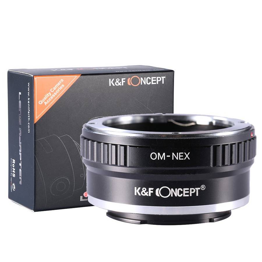K&F Concept Lens Mount Adapter for Olympus OM Lenses to Sony E-mount Camera Body