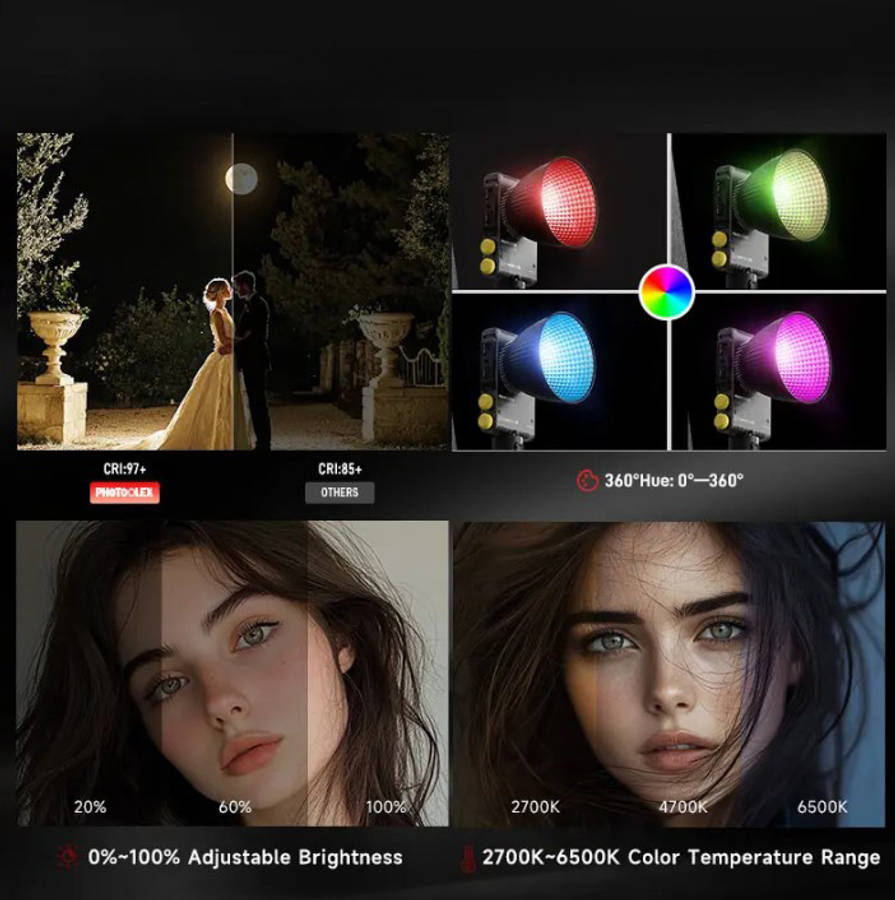Photoolex Q100C RGB LED Light  Product Overview