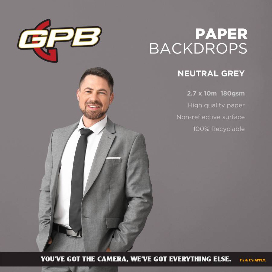 Paper Backdrop Neutral Grey (2.7 x 10m)