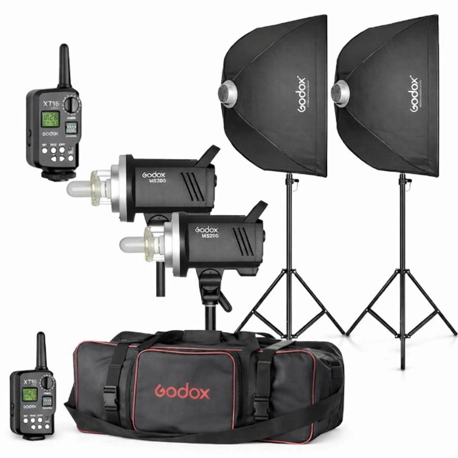 Godox MS200 Twin Light Studio Flash Kit