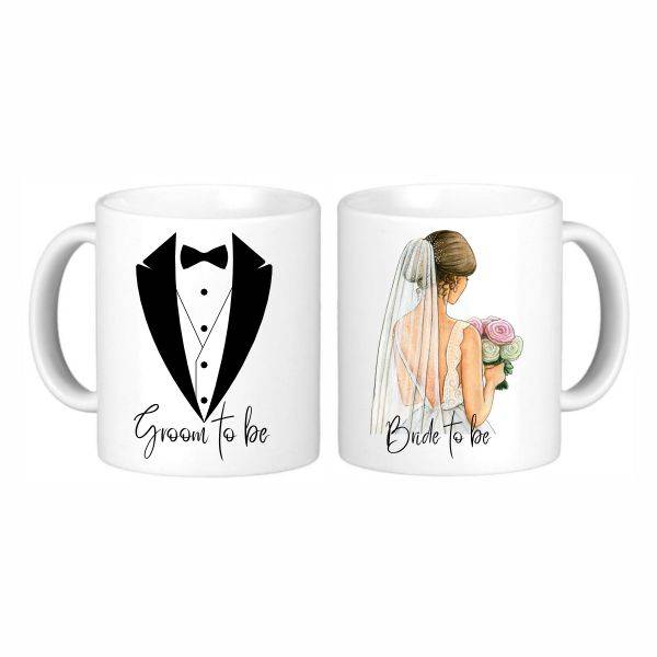 Couples Wedding Coffee Mug Set - Groom to be &amp; Bride to  be Coffee Mugs