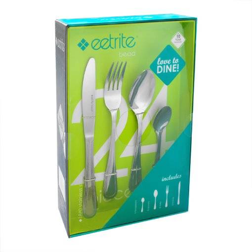 Eetrite Bead 24 Piece Cutlery Set
