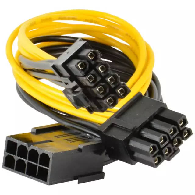 Female 8Pin PCIe to Dual (2x) Male PCIe 8pin (6+2Pin) PCIe Splitter Cable