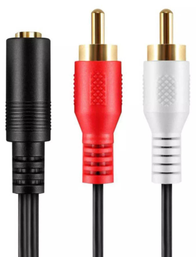 3 Meter Dual RCA (2x) to 3.5mm Female Adapter Cable | RCA to Aux Cable