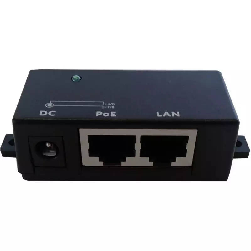 Single Port Gigabit POE Injector | 12 volt to 52 volt | 1Gb/s for CCTV POE Injector for Cameras