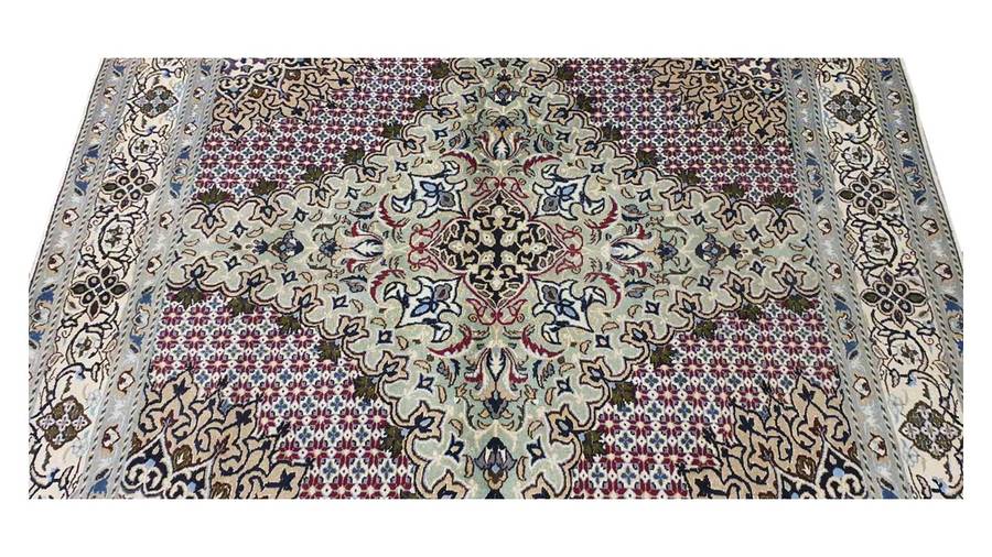 Persian Nain Carpet 210cm x 205cm Hand Knotted