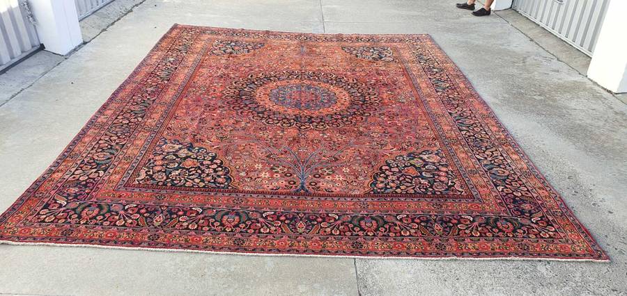 Very Fine Persian Semi Antique Moud Carpet 408cm x 307cm Hand Knotted