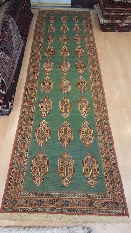 Persian Kelim Sirjan Runner 308cm x 83cm Hand Made