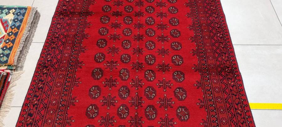 Afghan Turkaman Carpet 250cm x 160cm Hand Knotted