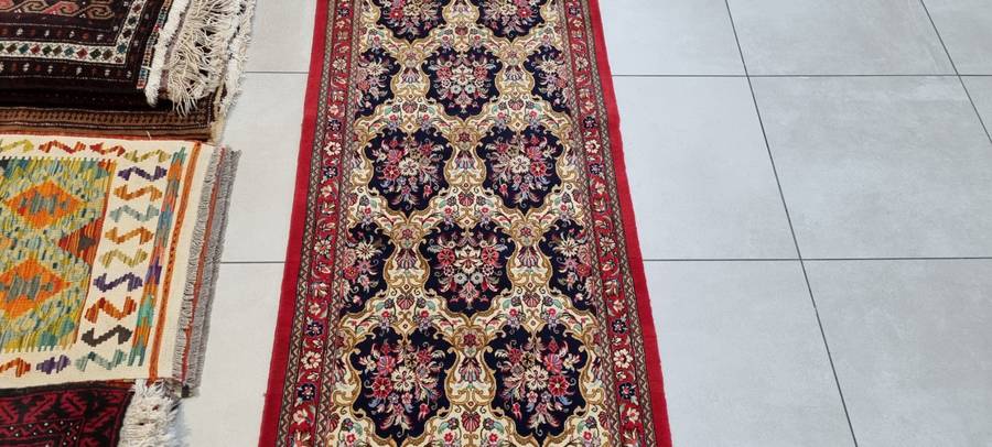 Very Fine Persian Qum Carpet 312cm x 82cm Hand Knotted