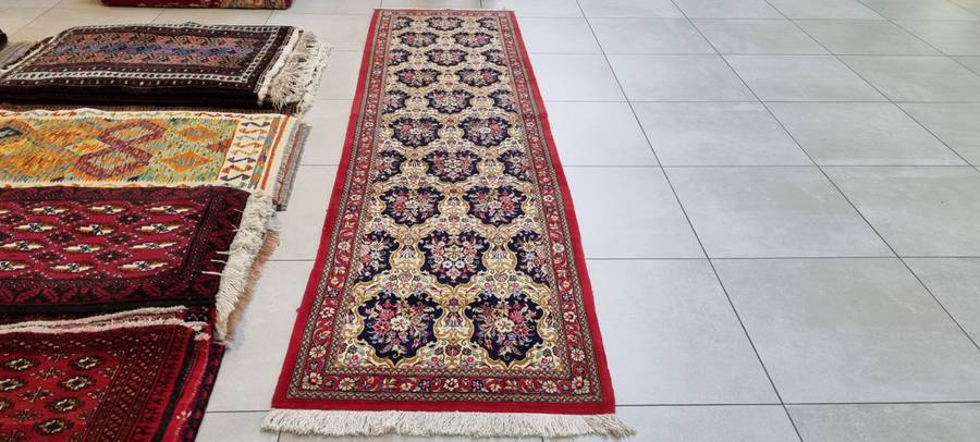 Very Fine Persian Qum Carpet 312cm x 82cm Hand Knotted