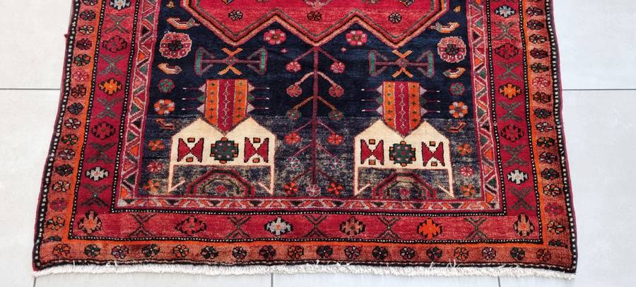 Persian Hamadan Carpet 228cm x 130cm Hand Knotted