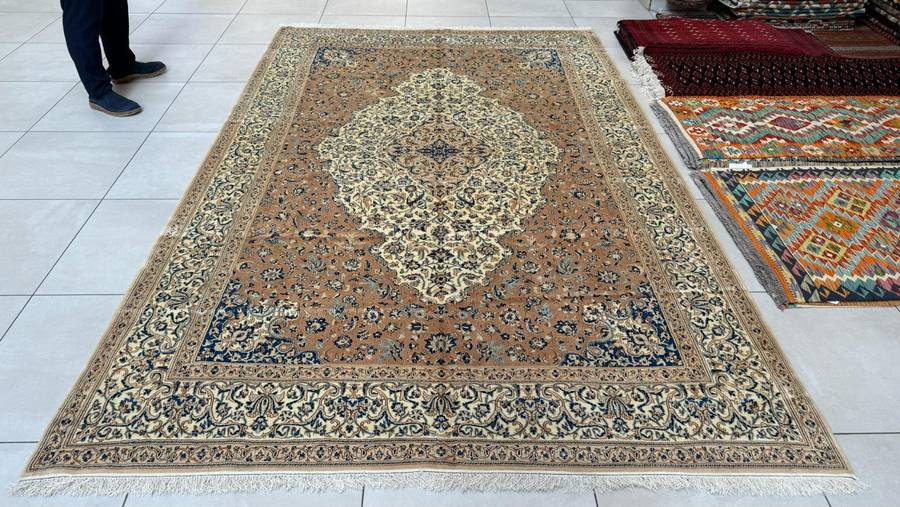Very Fine Persian Nain Carpet 345cm x 220cm Hand Knotted