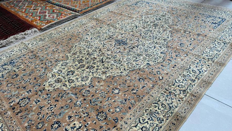 Very Fine Persian Nain Carpet 345cm x 220cm Hand Knotted