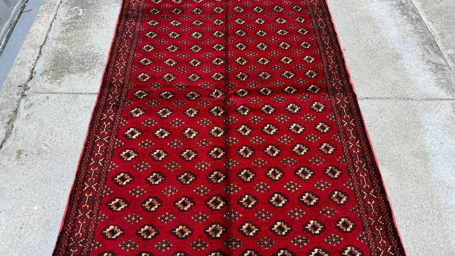Vintage Persian Kurdi Carpet 274cm x 146cm Hand Knotted