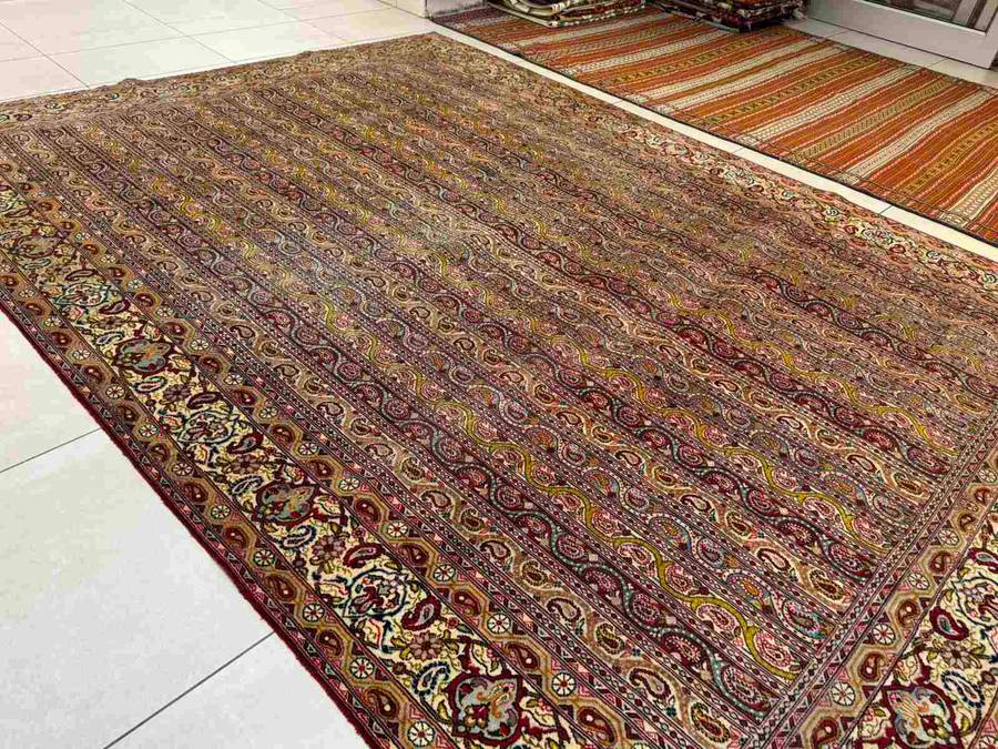 Vintage Persian Qum Carpet 335cm x 240cm Hand Knotted