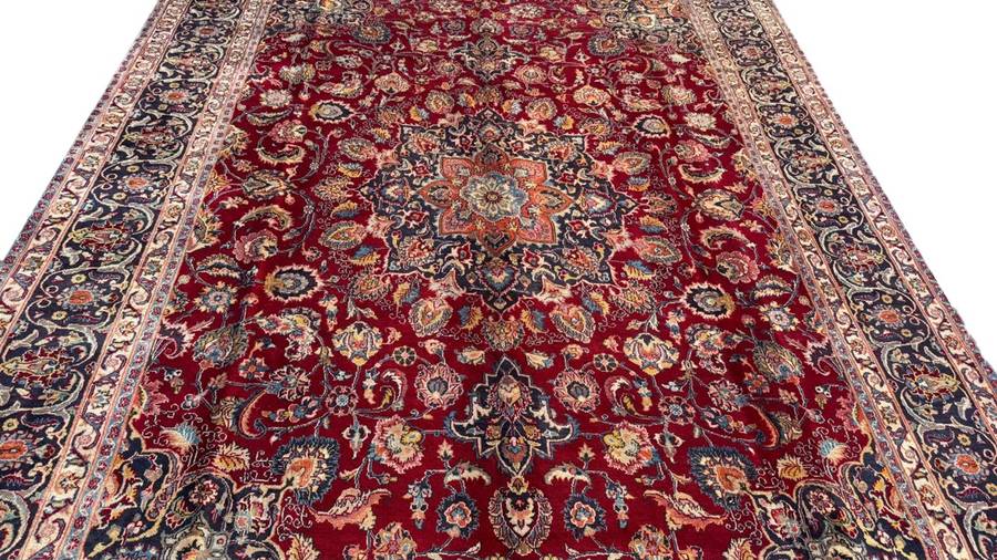Persian Mashhad Carpet 396cm x 290cm Hand Knotted