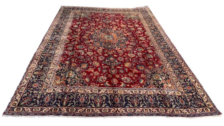 Persian Mashhad Carpet 396cm x 290cm Hand Knotted