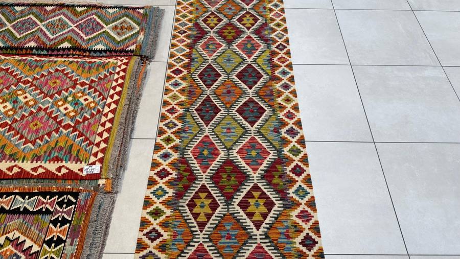 Afghan Chobi Kilim 289cm x 80cm Hand Made