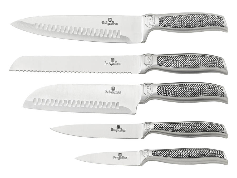 Berlinger Haus  6 Pieces Stainless Steel Kikoza Collection Knife Set + Stand (READ THE DESCRIPTION)