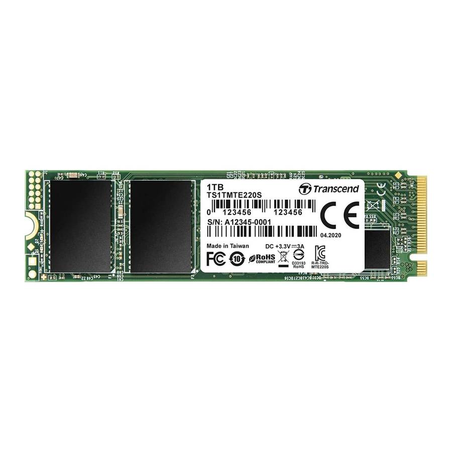 1TB Transcend 220S NVMe M.2 2280 PCI-Express 3.0 x4 Solid State Drive