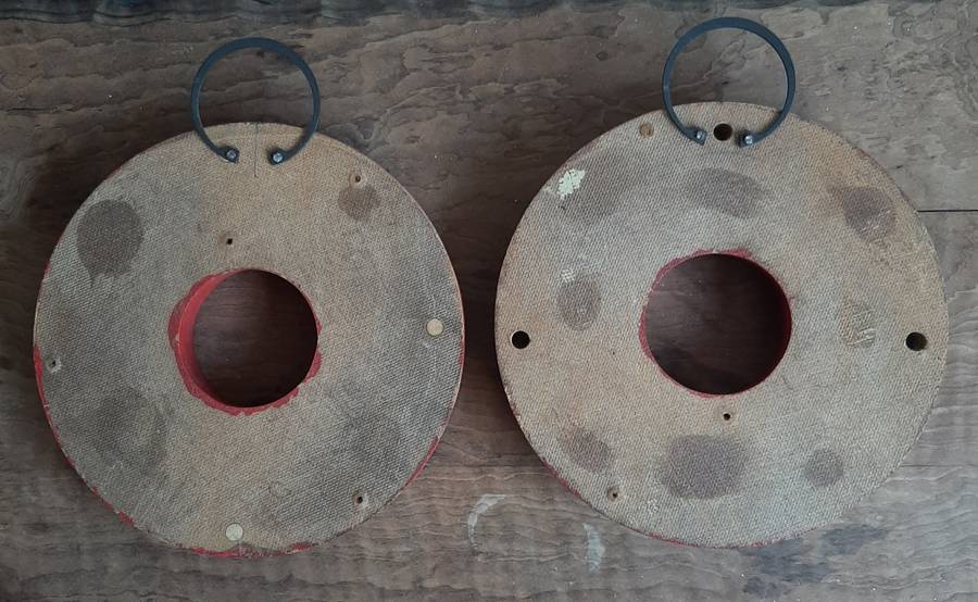 Red hanging round shapes