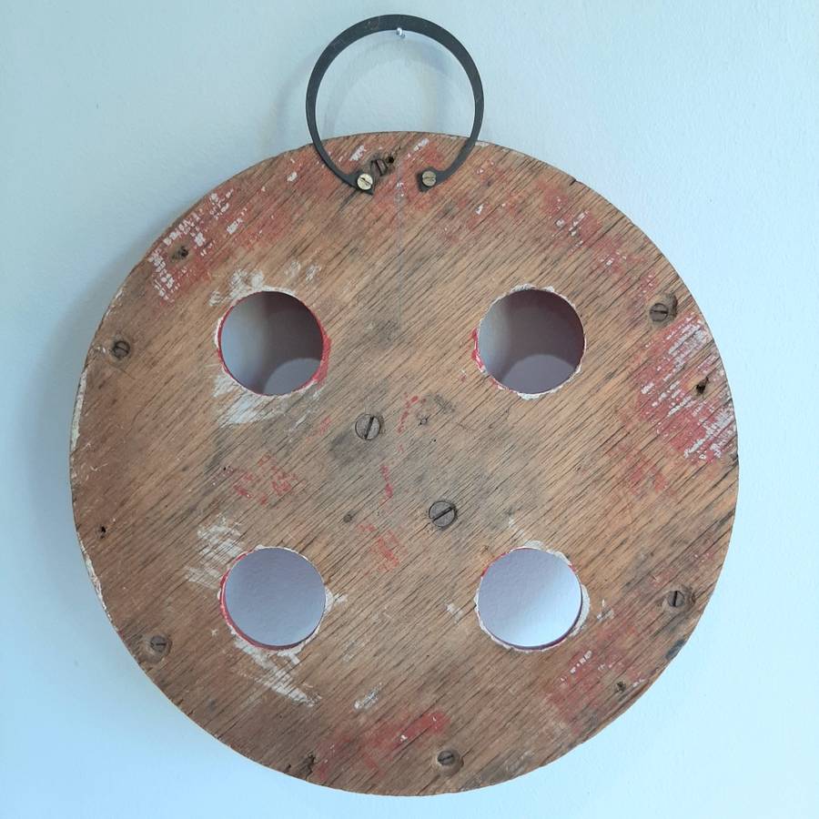 Red hanging wheel shape