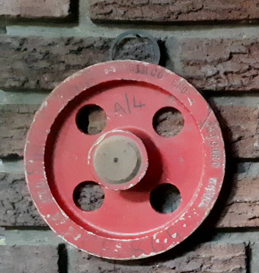 Red hanging wheel shape