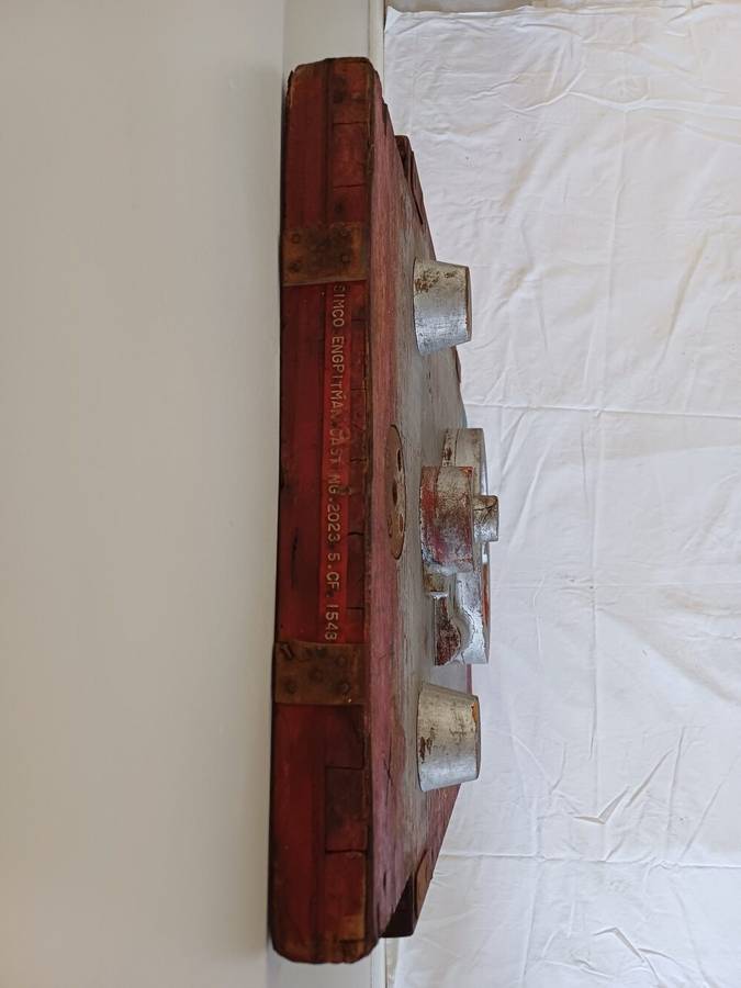 Red, blue, silver wall hanging (set of 2) - Pair 2
