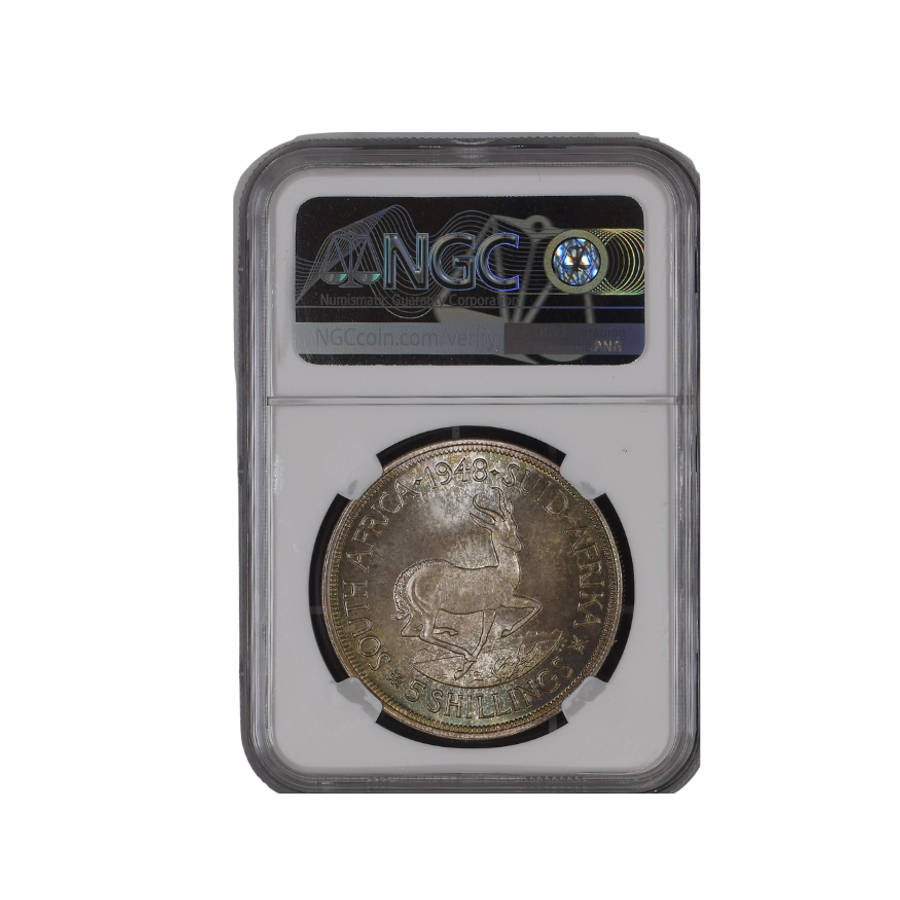 1948 South Africa 5 Shilling  PL 67+