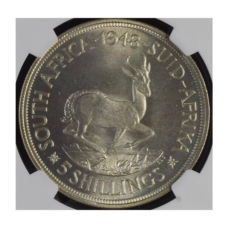 1948 South Africa 5 Shillings MS 66 NGC