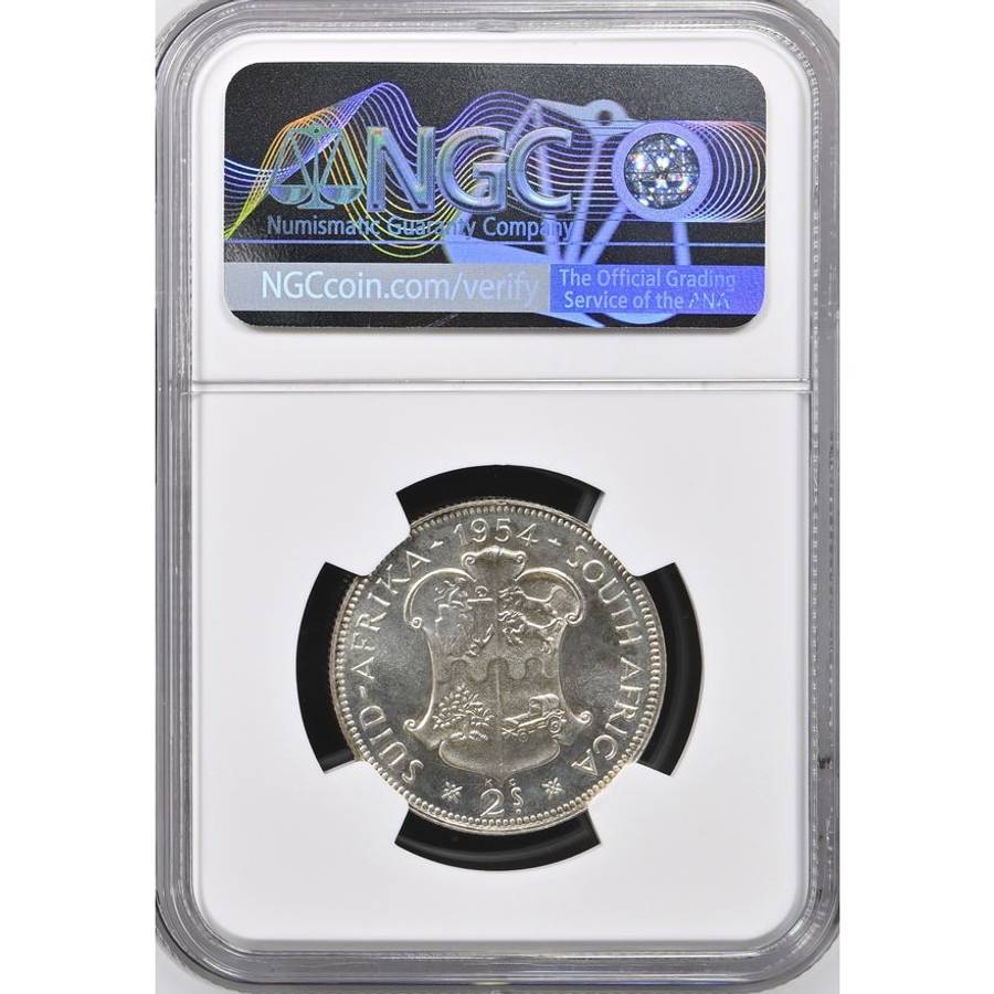 1954 South Africa 2 Shillings PF 66 NGC Graded
