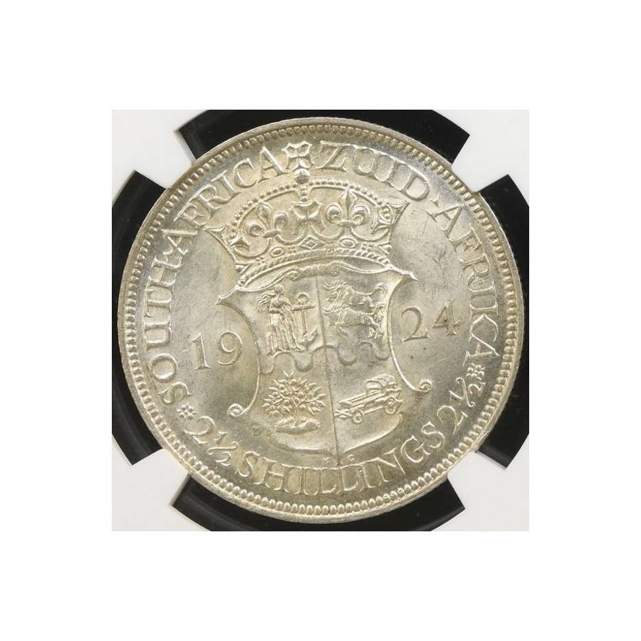 1924 South Africa 2.5 Shillings MS 62 NGC