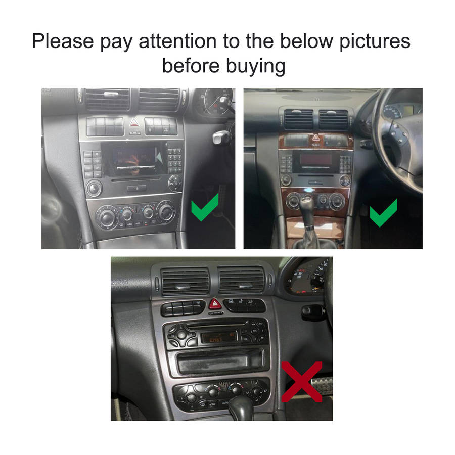 Mercedes Benz C-Class W203 2004 - 2007 CLK W209 9 inch Full Touch Navigation Bluetooth Radio Unit
