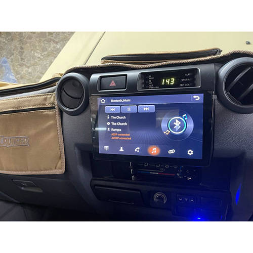 Toyota Land Cruiser 70 76 79 Series Peach Wood Android GPS Navigation Radio CarPlay Unit