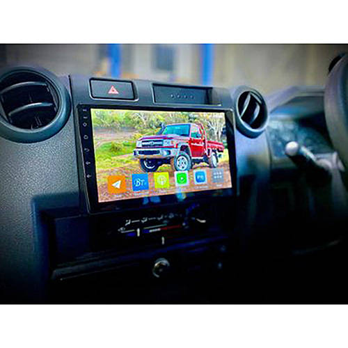 Toyota Land Cruiser 70 76 79 Series Peach Wood Android GPS Navigation Radio CarPlay Unit