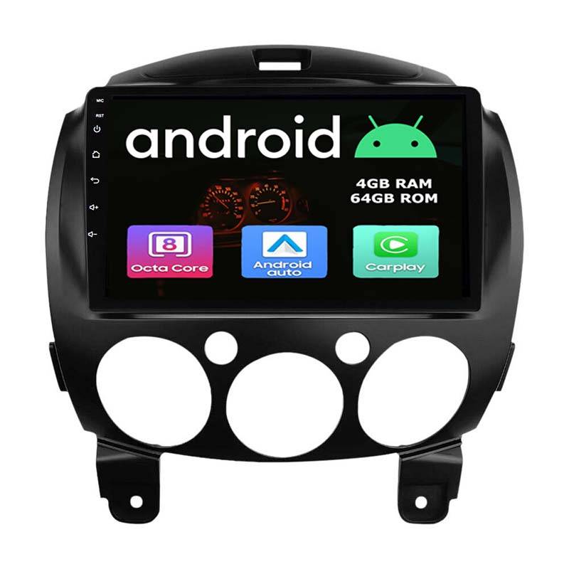 Mazda 2 2008 - 2014 Touch Screen Android GPS Navigation Bluetooth USB Radio Unit With Carplay