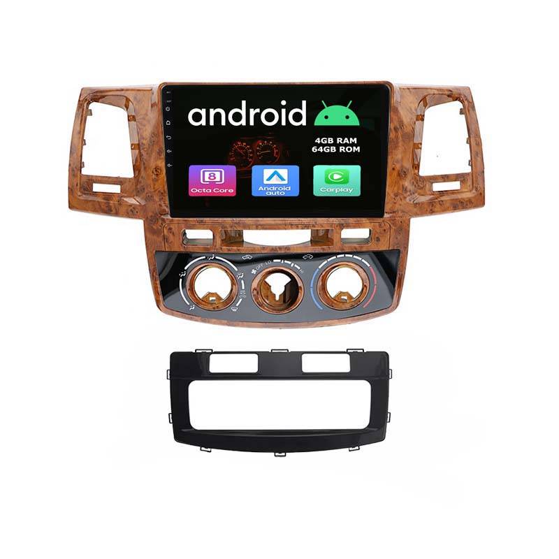 Toyota Fortuner 2006 - 2011 Android High Spec Full Touch GPS Navigation Bluetooth USB Radio Wooden f