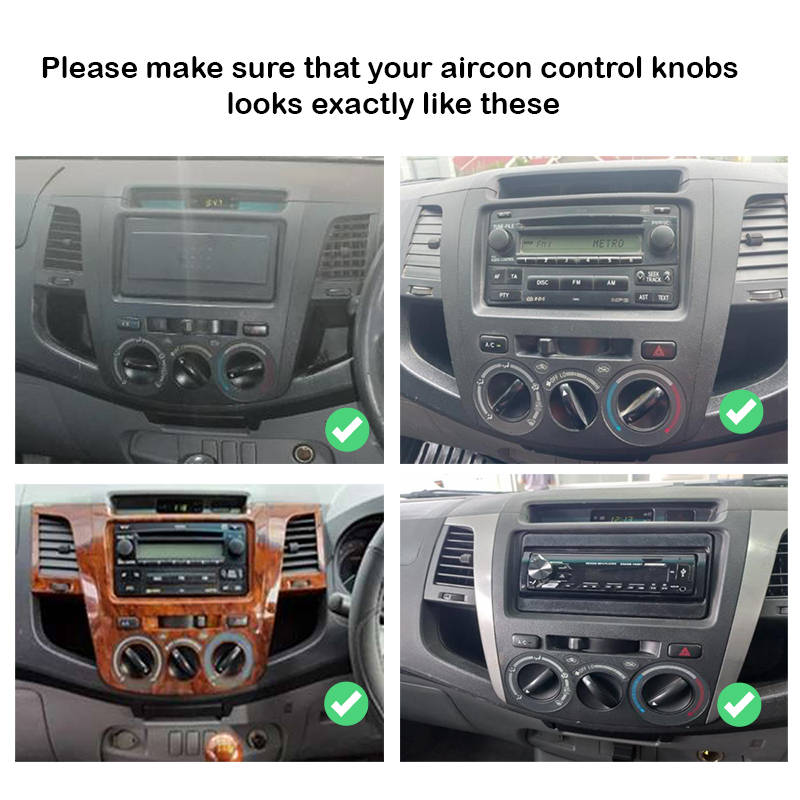 Manual Android GPS Navigation Radio with Carplay for Toyota Hilux 2006 to 2010