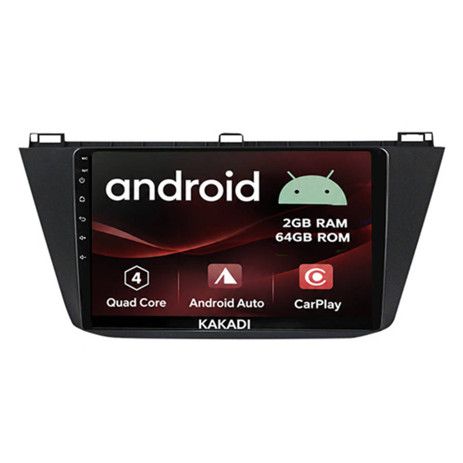VW Tiguan 2016 to 2022 Android 2gb + 64gb Navigation Radio With Carplay