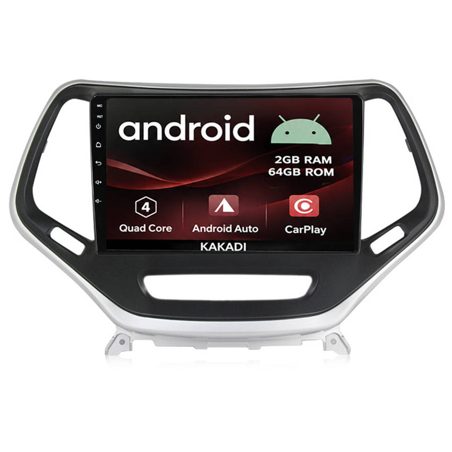 Jeep Cherokee 2014 - 2021 Android 2gb + 64gb Navigation Radio With Carplay