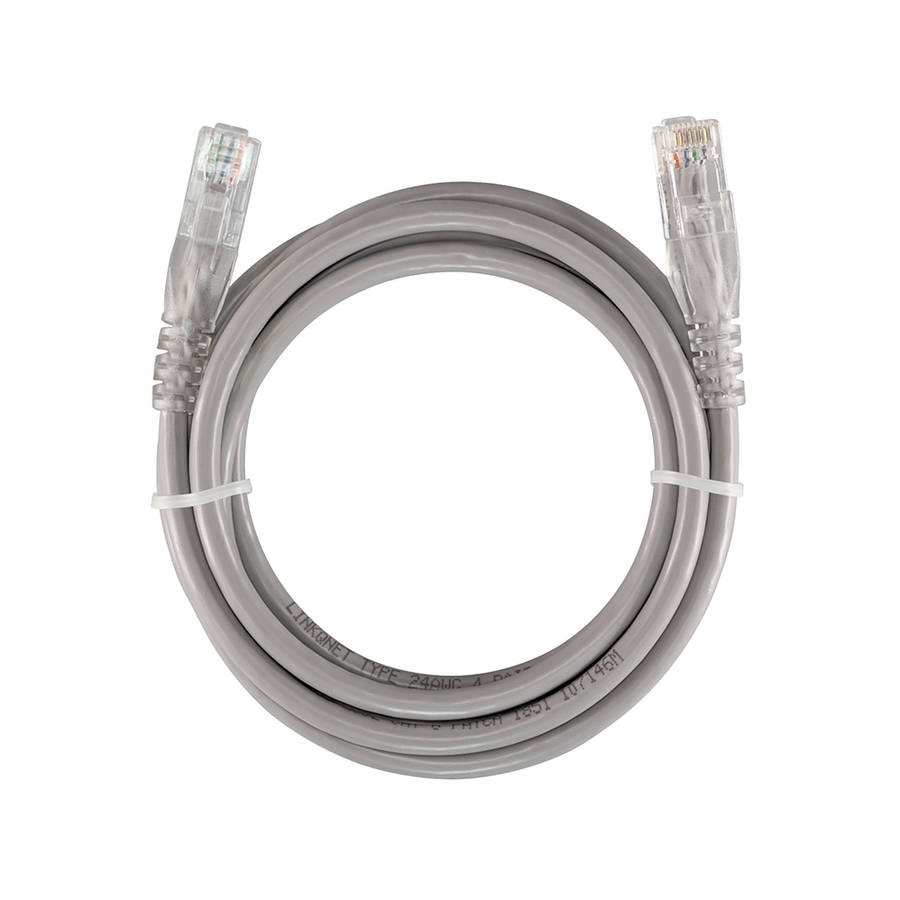 LINKQNET RJ45 CAT6 Anti-Snag Moulded PVC Network Flylead  Grey
