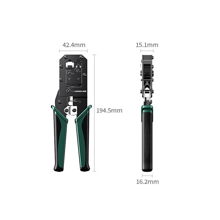 UGreen 70683 Multi-Functional LAN Cable Crimping Tool - BK/GN