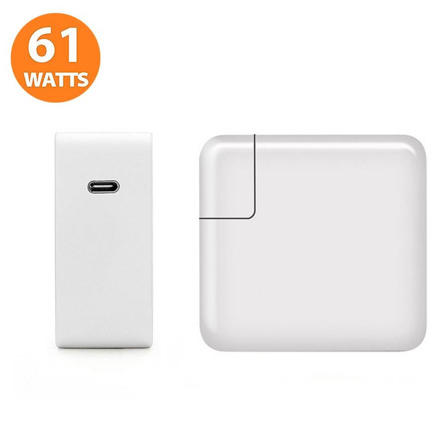 Apple - 61W USB Mag Safe Mac Book Charger - White