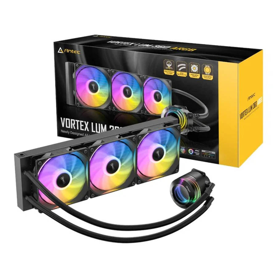 Antec VORTEX LUM 360 ARGB AIO CPU Liquid Cooler Black