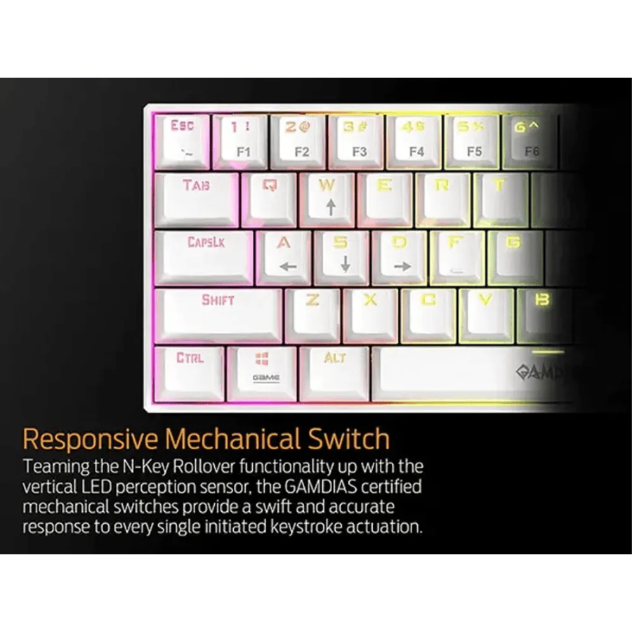 Gamdias Hermes E3 RGB Mechanical Gaming Keyboard Black Only