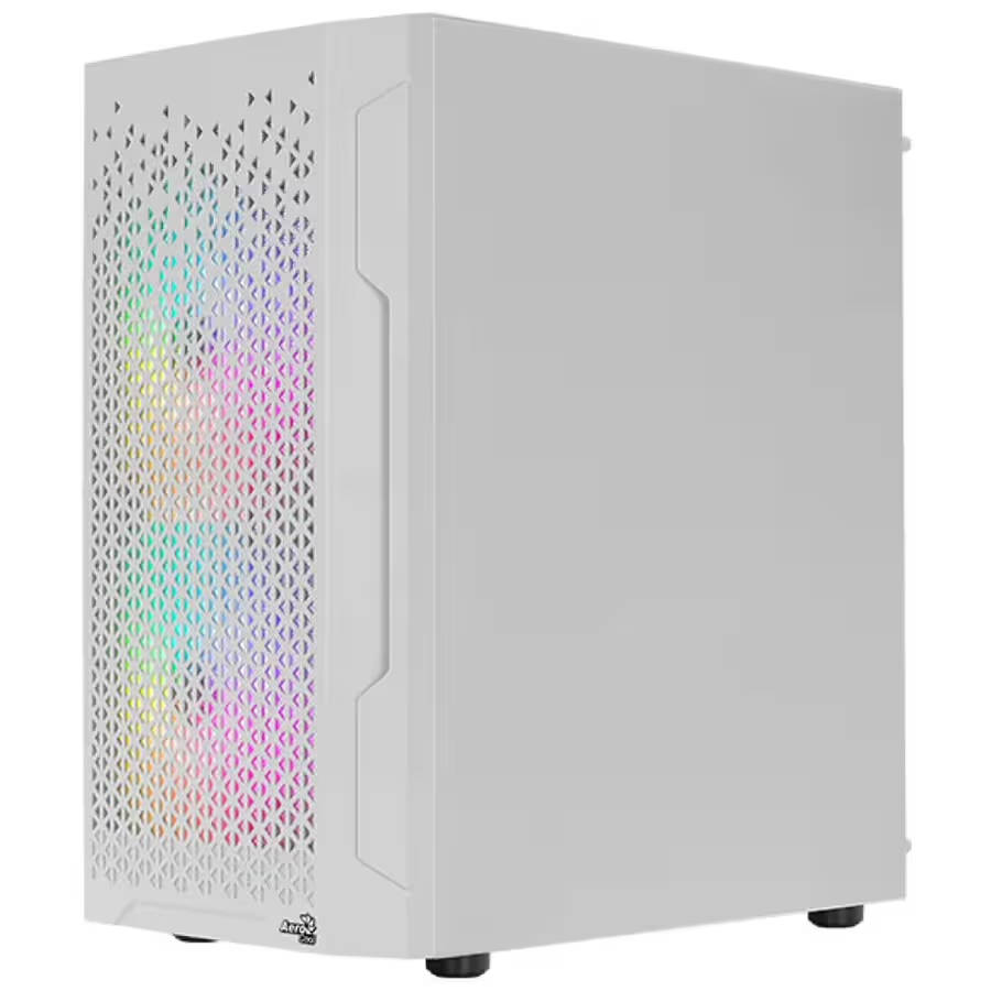 Aerocool Trinity Mini White tower case - 2x 140mm and 1x 120mm RGB included - Micro ATX - 2x3.5''...