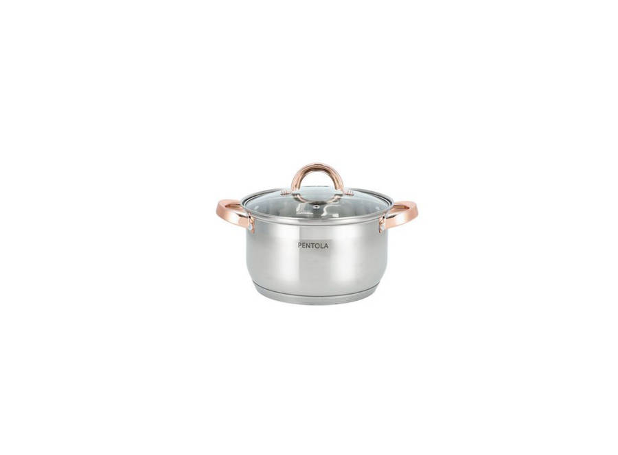 Kithi Group 12-Piece Silver & Gold Stainless Steel Cookware Set