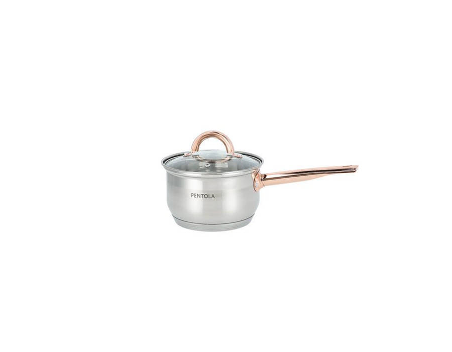 Kithi Group 12-Piece Silver & Gold Stainless Steel Cookware Set