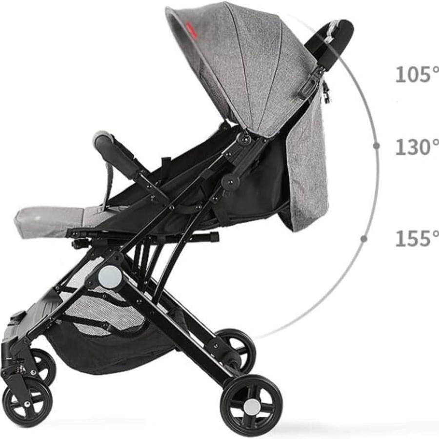 Lightweight Folding Baby Stroller with 5-Point Harness